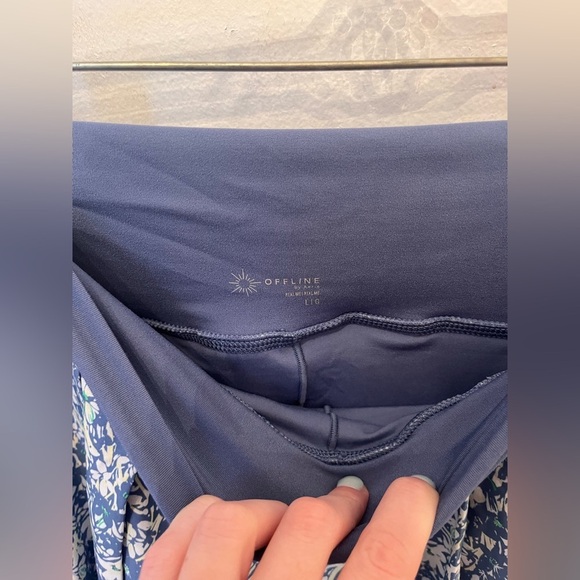 Offline Floral Better Luck Next Time Skort Blue Floral Multi Large NWT - Picture 3 of 5